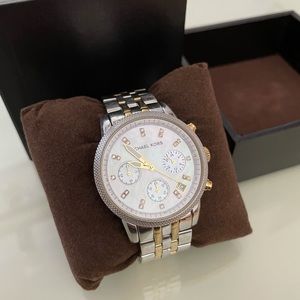 Michael Kors Diamond Mother of Pearl Watch
